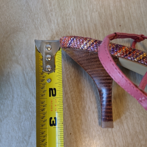 A. Marinelli Multi Striped Slingback Heels 8 - Picture 8 of 10